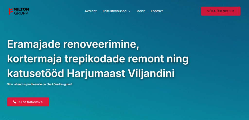 Eramajade renoveerimine ja viilkatused Milton Grupp OÜ